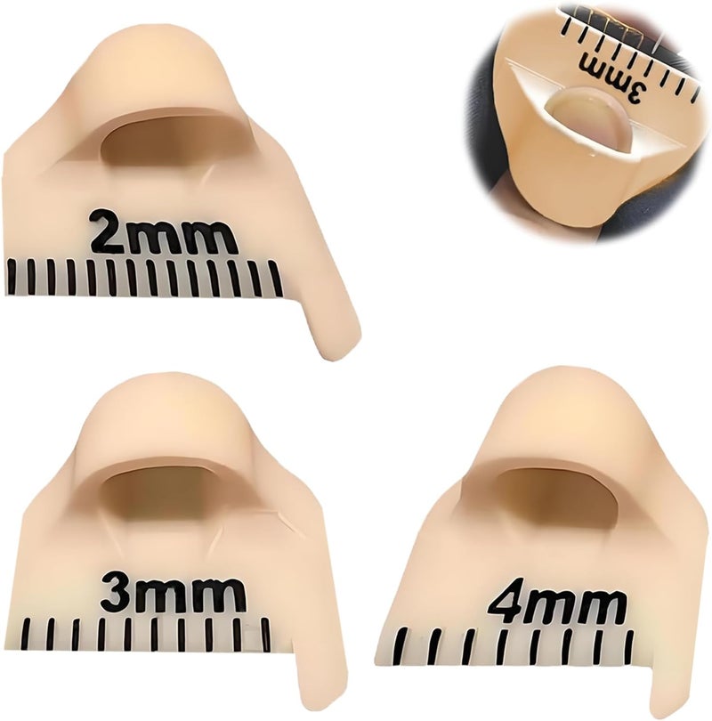 HISAKYST Edge Stitch Lock and Sewing Gauge.Edge Sewing Lockranding Tool for Beginners and Seniors,2/3/4mm Needle Gauge Quilting Ruler Measuring Tool(3PCS) - Image 1